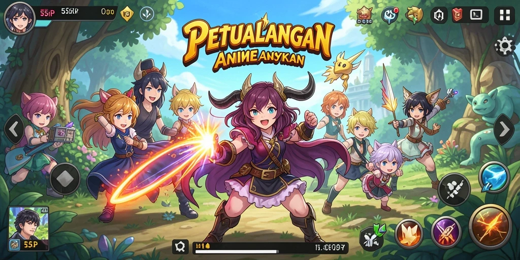 Gameplay seru 55RP dengan karakter Anime yang hidup.