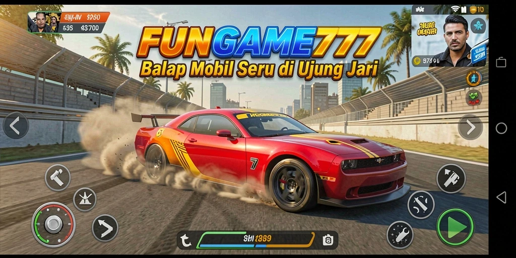 Gameplay seru balap mobil di FUNGAME777 dengan grafis menakjubkan.