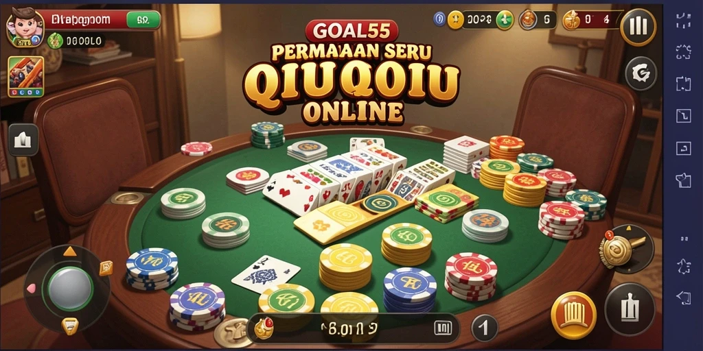Tampilan gameplay seru QiuQiu di GOAL55.
