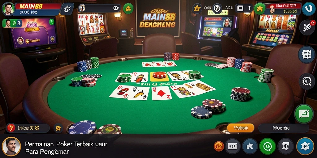 Screenshot utama <strong>MAIN88</strong> menampilkan pengalaman bermain poker yang menarik dan interaktif.