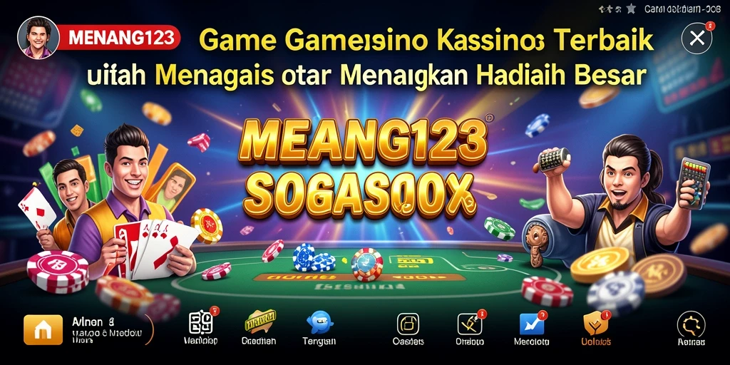 Tampilan menarik dan seru dari gameplay Kasino MENANG123.