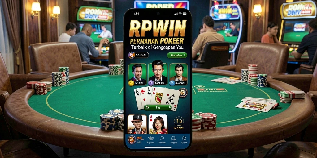 Screenshot gameplay RPWIN menampilkan aksi seru dalam permainan Poker.