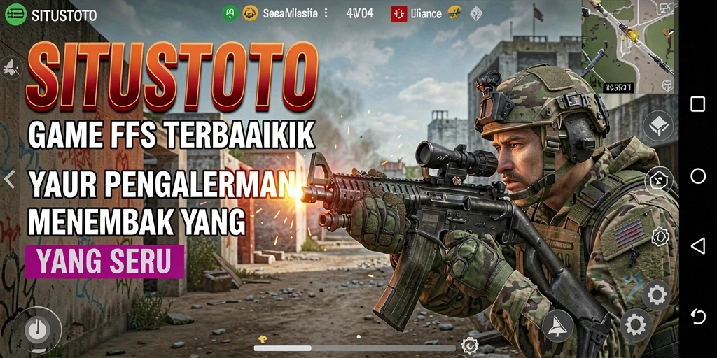 Tangkapan layar gameplay SITUSTOTO menampilkan aksi menembak yang intens.