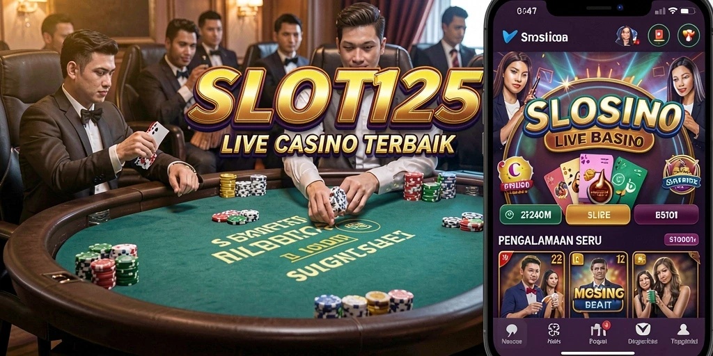 Tampilan gameplay menawan saat bermain Live Casino di SLOT123.