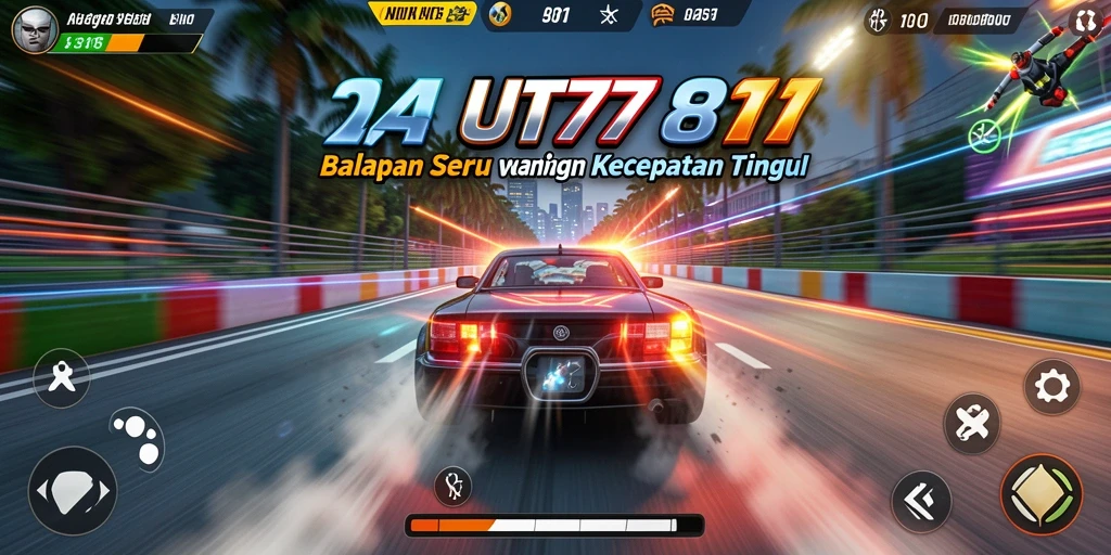 Gameplay seru UT77 yang menampilkan kecepatan dan keseruan balapan.